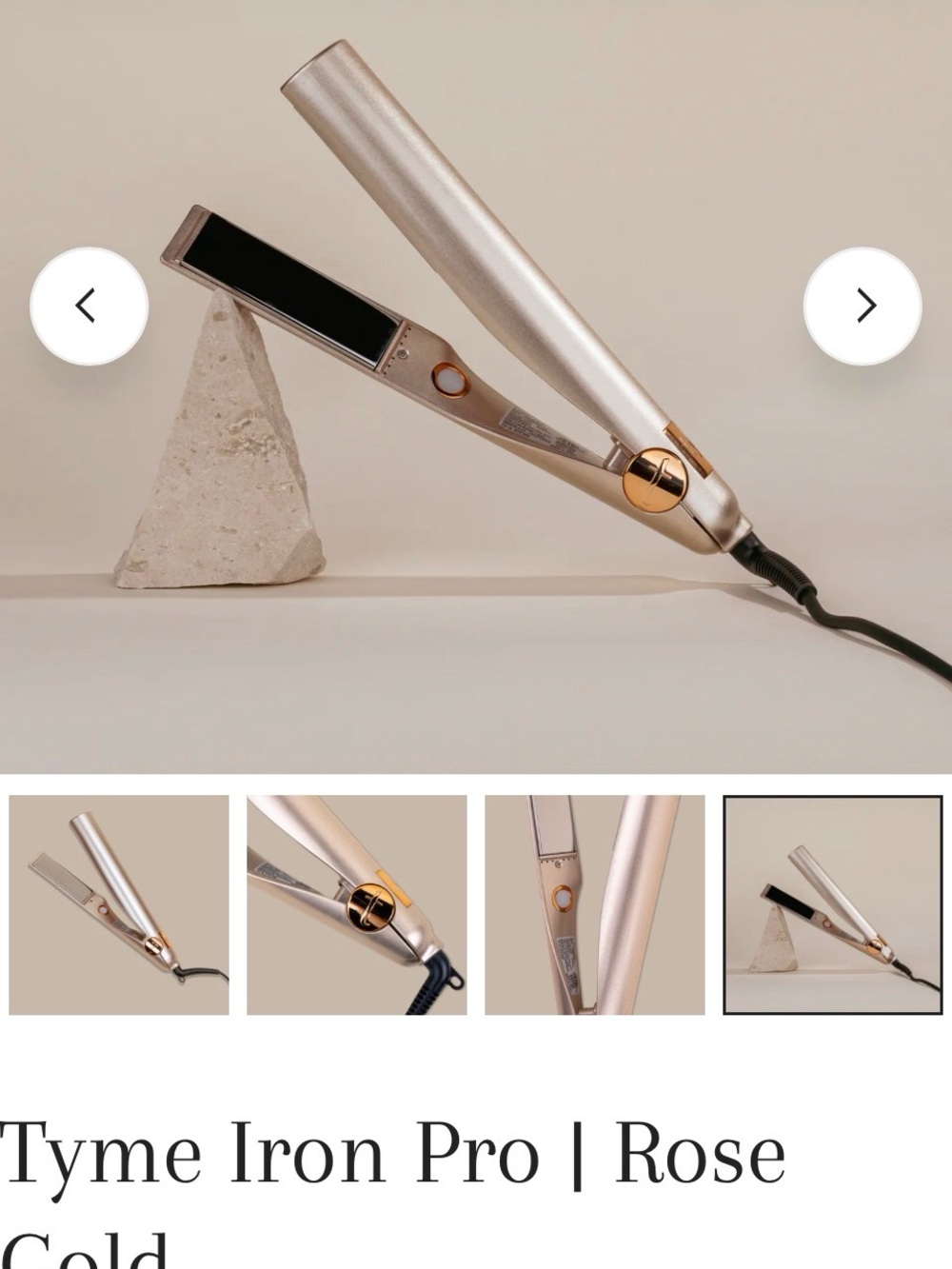TYME Iron Pro | Rose Gold Styling Iron